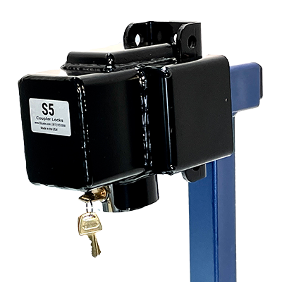 A trailer coupler lock designed by S5 Locks